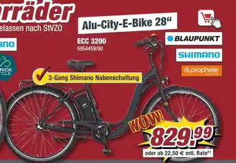 Poco Shimano, blaupunkt oder prophete alu-city-e-bike 28“ Angebot