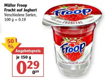 Globus Müller Froop Frucht auf Joghurt 150g Angebot