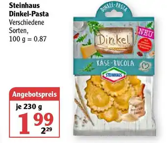 Globus Steinhaus Dinkel Pasta 230g Angebot