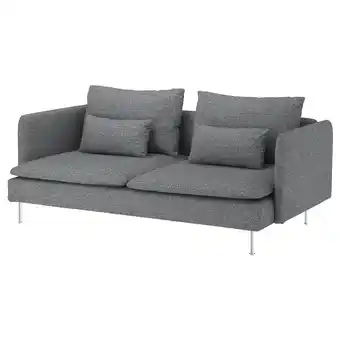 IKEA Söderhamn 3er-sofa lejde grau/schwarz lejde grau/schwarz Angebot