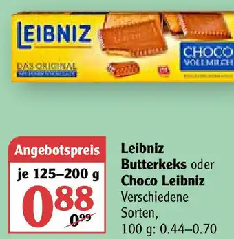 Globus Leibniz Butterkeks oder Choco Leibniz 125-200g Angebot