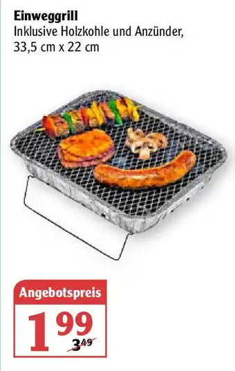 Globus Einweggrill Angebot