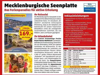 Penny Reisen Meckenburgische seenplatte Angebot