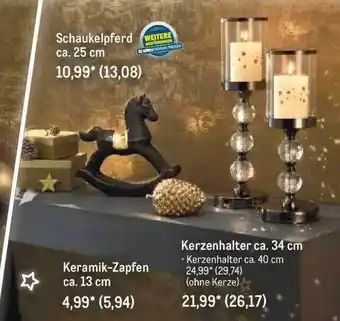 METRO Schaukelpferd, keramik-zapfen oer kerzenhalter Angebot