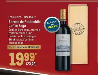 METRO Frankreich - bordeaux barons de rothschild lafite saga Angebot