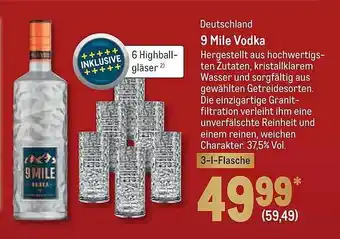 METRO Deutschland 9 mile vodka Angebot