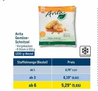 METRO Avita gemüse-schnitzel Angebot