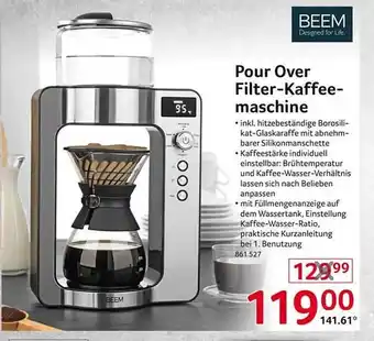 Selgros Beem pour over filter-kaffee maschine Angebot