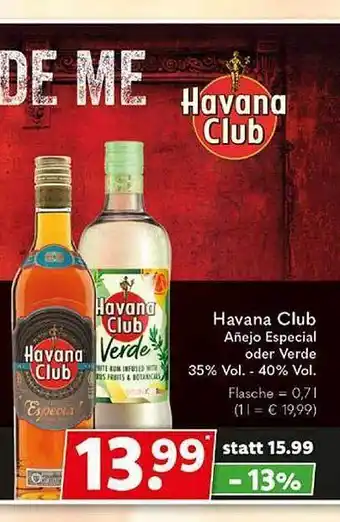 Getränkeland Havana club Angebot