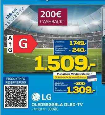 Euronics Berlet Lg oled55g29la oled-tv Angebot