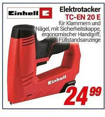 CENTERSHOP Einhell elektrotacker tc-en 20 e Angebot