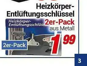 CENTERSHOP Heizkörper-entlüftungsschlüssel Angebot