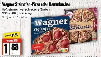 Edeka Frischemarkt Wagner steinofen-pizza oder flammkuchen Angebot