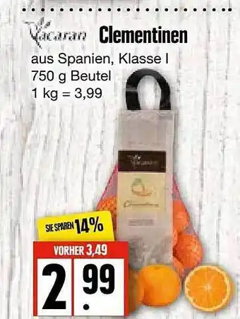 Edeka Frischemarkt Vacaran clementinen Angebot