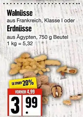 Edeka Frischemarkt Walnüsse oder erdnüsse Angebot