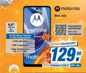 Expert Bening Motorola moto e32s Angebot