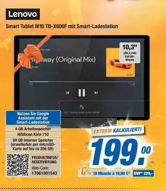 Expert Bening Lenovo smart tablet m10 tb-x606f mit smart-ladestation Angebot