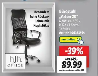 Lidl Bürostuhl „arton 20“ Angebot