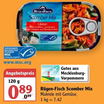 Globus Rügen Fisch Scomber Mix 120g Angebot