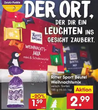 Netto Marken-Discount Ritter sport beutel weihnachtsmix Angebot