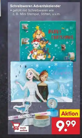 Netto Marken-Discount Schreibwaren adventskalender Angebot