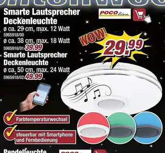 Poco Smarte lautsprecher deckenleuchte pocoline Angebot