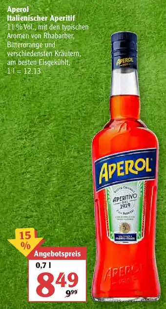 Globus Aperol Italienischer Aperitif 0,7L Angebot