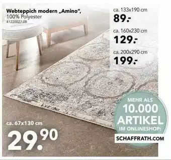 Schaffrath Webteppich modern „amino“ Angebot