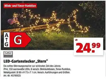 Hagebau Casaya led-gartenstecker „stern“ Angebot