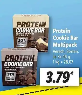 Lidl Protein cookie bar multipack Angebot