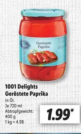 Lidl 1001 delights geröstete paprika Angebot