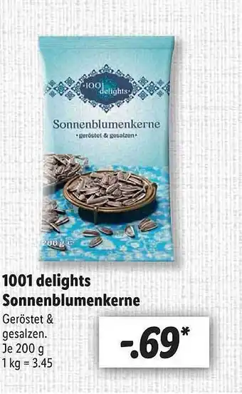 Lidl 1001 delights sonnenblumenkerne Angebot