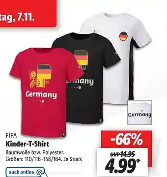 Lidl Fifa kinder-t-shirt Angebot