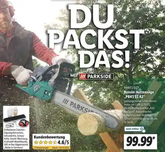 Lidl Parkside benzin-kettensäge „pbks 53 a2“ Angebot