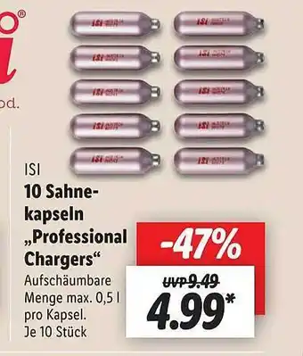 Lidl Isi 10 sahnekapseln „professional chargers“ Angebot