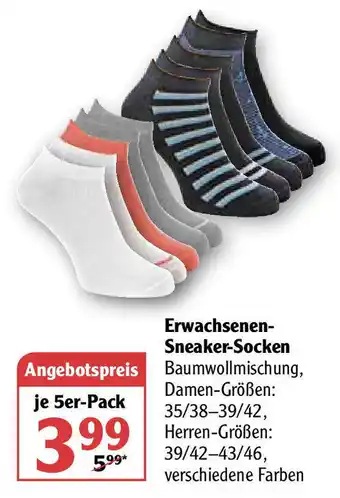 Globus Erwachsenen Sneaker Socken Angebot