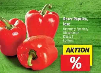 Lidl Roter paprika, lose Angebot