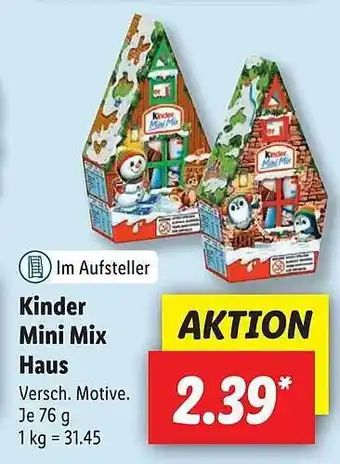 Lidl Kinder mini mix haus Angebot