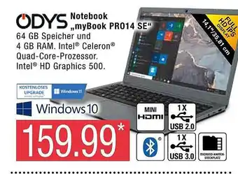 Marktkauf Odys notebook „mybook pro14 se“ Angebot