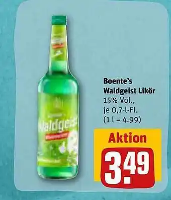 REWE Kaufpark Boente's waldgeist likör Angebot