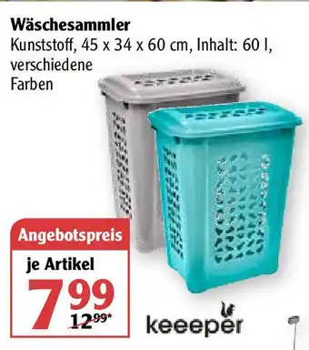 Globus Keeeper Wäschesammler Angebot