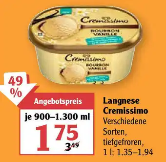 Globus Langnese Cremissimo 900/1300ml Angebot