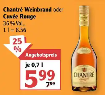 Globus Chantré Weinbrand oder Cuvée Rouge 0,7L Angebot