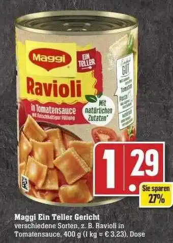 Scheck-in-Center Maggi ein teller gericht Angebot