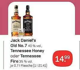 akzenta Jack daniel's old no.7, tennessee honey oder fire Angebot