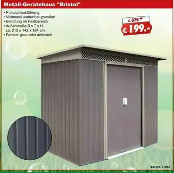 Stabilo Fachmarkt Metall Gerätehaus Bristol Angebot