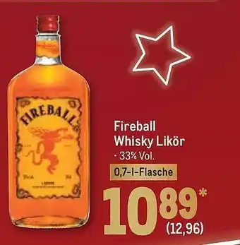 METRO Fireball whisky likör Angebot