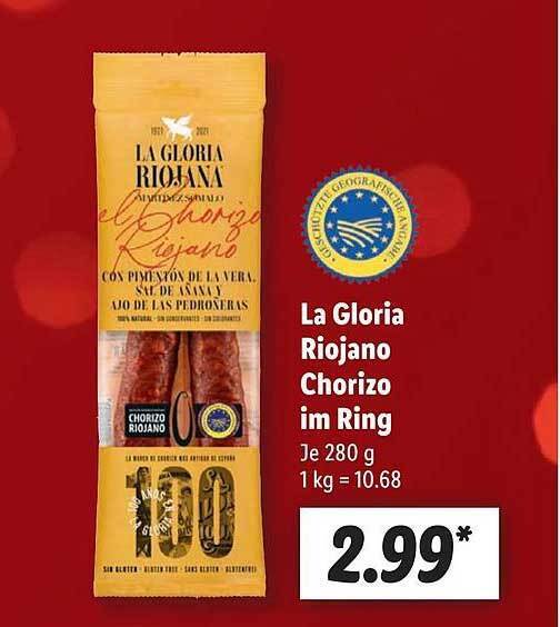 La gloria riojano chorizo im ring Angebot bei Lidl
