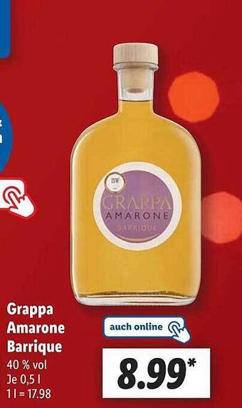 Lidl Grappa amarone barrique Angebot