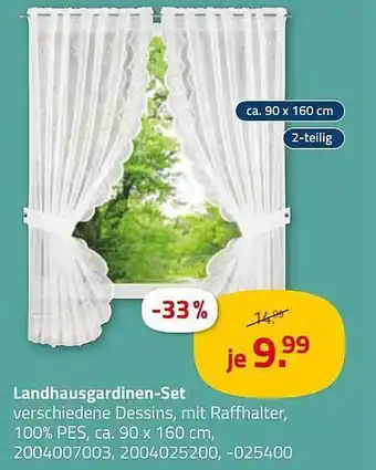 ROLLER Landhausgardinen-set Angebot